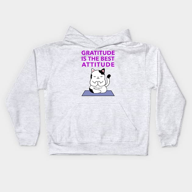 Gratitude Is The Best Attitude Kids Hoodie by Jitesh Kundra